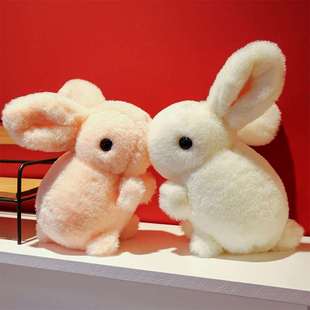 仿真趴兔子公仔毛绒玩具情侣，小白兔安抚玩偶，玉兔一对情人节礼物女