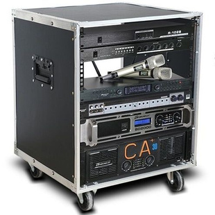 12U音响夹板实木简易机柜 专业音响机柜 机架 航空箱 功放机柜