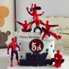 蛋糕装饰大号实心pvc蜘蛛侠7只装动漫周边玩具公仔男孩生日摆件