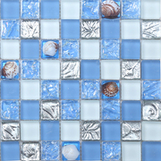 地中海贝壳欧式玻璃水晶马赛克，瓷砖背景墙拼图，客厅厨房卫生间墙贴