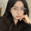 韩版复古大框眼镜女个性金属框防蓝光网红平光眼镜男配近视镜