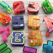 数字合体变形玩具益智儿童男孩机器人金刚汽车积木5男童3-6岁正版