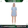 香港直邮潮奢 GANNI 甘尼 女士 蓝色条纹连衣裙 K2253