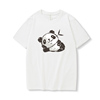 中国风纯棉国潮大熊猫图案短袖，男女夏季宽松半袖体恤白色ins潮t恤