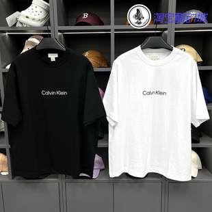 Calvin Klein/CK Jeans经典简约短袖男女款纯棉宽松T恤潮40HM228