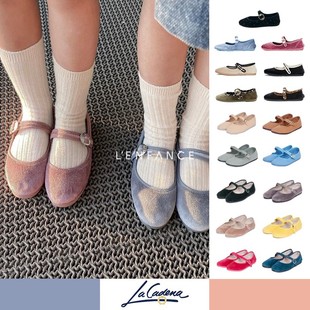 ■LENFANCE  La Cadena 经典宝儿童手工玛丽珍丝绒单鞋奶奶鞋
