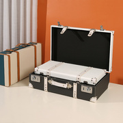 极速欧式简约拼色PU皮革手提箱行李箱婚礼伴手礼盒大容量外出行李