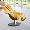 设计师花瓣椅现代创意花朵椅简约轻奢旋转休闲椅玻璃钢个性沙发椅