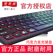 双飞燕超薄静音键盘巧克力剪脚有线usb外接电脑键盘RGB背光FX60