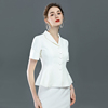 诗璐雅小香风名媛职业套装女洋气夏季高端ol气质薄款白色西装套裙