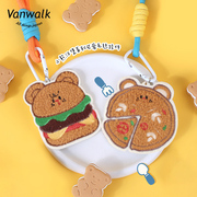 VANWALK小熊汉堡 创意个性图案可爱食物挂件ins风包包挂饰礼物