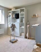 可比熊实木最开放式衣柜家用卧室，宜家小户型简易组装宝宝衣橱