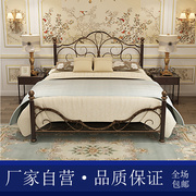 铁艺床双人床，欧式复古床单人床1.8米1.5米加厚加固轻奢