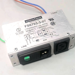 fs6703-3-07夏弗纳schaffner三合一电源滤波器插座开关，带保险
