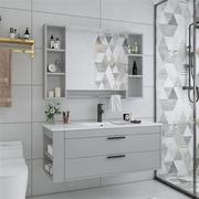 绘晴ay10(80)黑色，蓝色灰色北欧轻奢浴室柜，组合实木现代卫浴柜洗