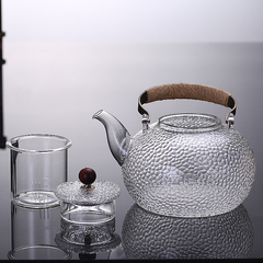 锤纹耐高温提梁玻璃壶电陶炉煮茶壶直火加热烧水壶泡茶水茶具套装
