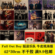 falloutboy打倒男孩，欧美摇滚乐牛皮纸海报，客厅酒吧咖啡馆装饰画