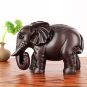 木雕大象摆件实木雕刻工艺品酒柜装饰品客厅摆设电视柜木质象中式
