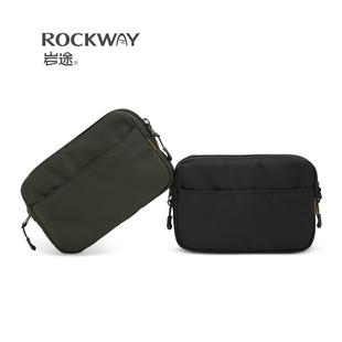 rockway岩途男士手拿包帆布腰包，手机包单肩斜挎包休闲长款手抓包