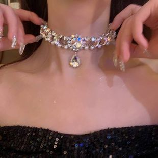 巴洛克珍珠项链女轻奢小众高级感水钻颈链