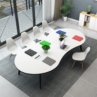 小型会议桌简约现代办公桌椅组合简D易培训桌工作台桌子长桌8字桌
