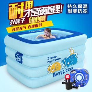 婴儿充气游泳池家用方形充气1-3岁小孩儿童游泳桶幼儿新生儿宝宝