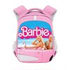 2024粉色芭比女孩书包barbie涤纶反光条双肩包大容量学生背包