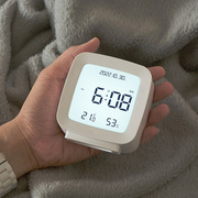 电子闹钟表简约学生用床头卧室静音夜光温湿度多功能智能可爱静音