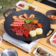 露营家用商用烤盤卡式炉韩式麦饭石铁板烧户外煎烤盘烤肉烧烤盘