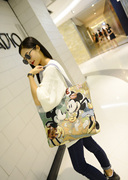 韩版时尚女包爱购物袋大包帆布包超大容量妈咪袋手提包袋单肩包
