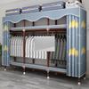 简易衣柜家用卧室全钢架结构布衣柜(布，衣柜)钢管加粗加厚不锈钢组装挂衣橱
