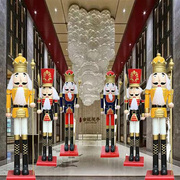 迎宾人物胡桃夹子士雕塑，大型店门口装饰英国皇家卫玻璃钢摆件