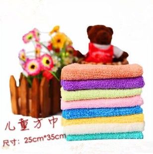 子旭棠高品质台湾进口儿童方巾纺滑沙吸水柔软小毛巾面巾