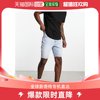 香港直邮潮奢asos男士，length设计紧身常规复古浅蓝牛仔短裤(ti