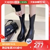 日本直邮miniministore女士长靴黑色，时尚百搭舒适潮流拉链