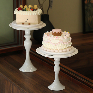 欧式铁艺蛋糕架婚庆道具，甜品台点心架，高脚蛋糕盘西点展示托盘