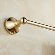 北欧现代简约镀金色浴室毛巾杆洗手间单杆L卫浴五金全铜挂件免打