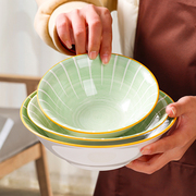 家用斗笠碗泡面碗日式拉面碗大号沙拉碗复古小清新陶瓷斗碗可微波