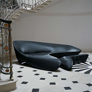 设计师扎哈月亮沙发异形，玻璃钢弧形转角客厅，皮布艺沙发椅别墅酒店
