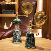 时钟摆件欧式家居，软装饰品陶瓷金属，客厅样板间电视柜酒柜艺术品