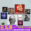 chrisbrown专辑海报，克里斯布朗嘻哈歌手，音乐人墙贴纸酒吧贴画