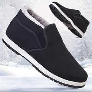 冬季加厚雪地棉保暖加绒棉鞋，一脚蹬懒人爸爸，鞋舒适老北京布鞋棉靴