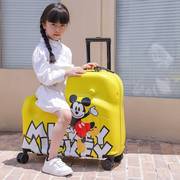 迪士尼可坐儿童拉杆箱米奇卡通，行李箱可骑宝宝拖箱骑行旅行箱24寸