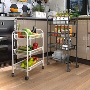 厨房置物架多层落地果，蔬菜家用移动小推车多功能，洗漱用品收纳架子