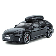 1 32奥迪RS6车模仿真合金声光汽车模型可转向儿童玩男孩具摆件
