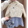 韩国童装女童外套春秋，款2024洋气女宝宝刺绣时尚儿童韩版夹克