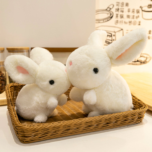 中秋节礼物仿真小白兔公仔毛绒玩具兔子布娃娃儿童玩偶安抚送朋友