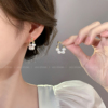 925纯银珍珠耳环2024高级感耳圈女气质，大气耳钉高端耳饰