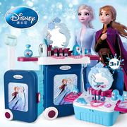 正版授权儿童化妆品彩妆盒套装女孩梳妆台公主冰雪奇缘过家家玩具