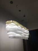 玻璃水晶吸顶灯酒店工程led别墅，大堂商场定制灯，大型沙盘方形吊灯